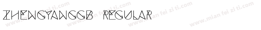 zhengyanggb regular字体转换